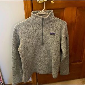 Patagonia Better Sweater 1/4 Zip Heather Gray Fleece Pullover Womens Size Small